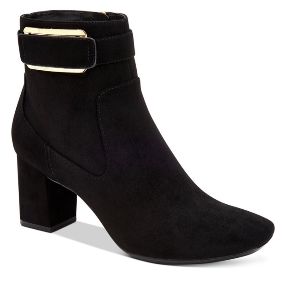 Calvin Klein Black Suede Booties